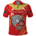 Custom NRL Dolphins NAIDOC Week Polo Shirt Keep The Fire Burning Indigenous Art