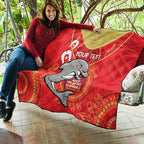 Custom NRL Dolphins NAIDOC Week Quilt Keep The Fire Burning Indigenous Art