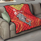 Custom NRL Dolphins NAIDOC Week Quilt Keep The Fire Burning Indigenous Art
