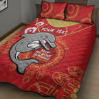 Custom NRL Dolphins NAIDOC Week Quilt Bed Set Keep The Fire Burning Indigenous Art