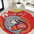 Custom NRL Dolphins NAIDOC Week Round Carpet Keep The Fire Burning Indigenous Art