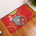 Custom NRL Dolphins NAIDOC Week Rubber Doormat Keep The Fire Burning Indigenous Art