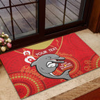 Custom NRL Dolphins NAIDOC Week Rubber Doormat Keep The Fire Burning Indigenous Art