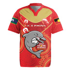 Custom NRL Dolphins NAIDOC Week Rugby Jersey Keep The Fire Burning Indigenous Art
