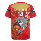 Custom NRL Dolphins NAIDOC Week Rugby Jersey Keep The Fire Burning Indigenous Art