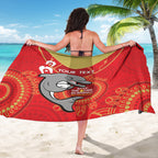 Custom NRL Dolphins NAIDOC Week Sarong Keep The Fire Burning Indigenous Art