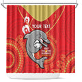 Custom NRL Dolphins NAIDOC Week Shower Curtain Keep The Fire Burning Indigenous Art