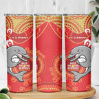 NRL Dolphins NAIDOC Week Skinny Tumbler Keep The Fire Burning Indigenous Art