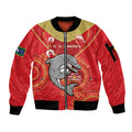 Custom NRL Dolphins NAIDOC Week Sleeve Zip Bomber Jacket Keep The Fire Burning Indigenous Art