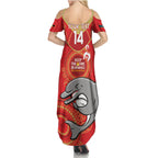 Custom NRL Dolphins NAIDOC Week Summer Maxi Dress Keep The Fire Burning Indigenous Art