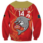 Custom NRL Dolphins NAIDOC Week Sweatshirt Keep The Fire Burning Indigenous Art