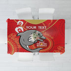 Custom NRL Dolphins NAIDOC Week Tablecloth Keep The Fire Burning Indigenous Art