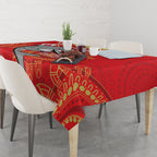 Custom NRL Dolphins NAIDOC Week Tablecloth Keep The Fire Burning Indigenous Art