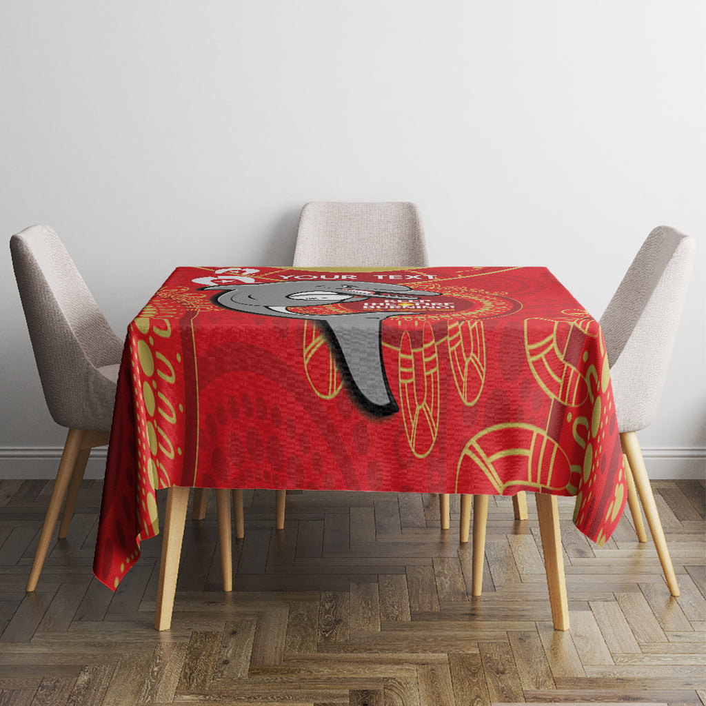 Custom NRL Dolphins NAIDOC Week Tablecloth Keep The Fire Burning Indigenous Art