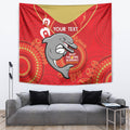 Custom NRL Dolphins NAIDOC Week Tapestry Keep The Fire Burning Indigenous Art