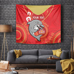 Custom NRL Dolphins NAIDOC Week Tapestry Keep The Fire Burning Indigenous Art