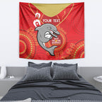 Custom NRL Dolphins NAIDOC Week Tapestry Keep The Fire Burning Indigenous Art