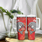 NRL Dolphins NAIDOC Week Tumbler With Handle Keep The Fire Burning Indigenous Art