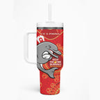 NRL Dolphins NAIDOC Week Tumbler With Handle Keep The Fire Burning Indigenous Art