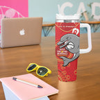 NRL Dolphins NAIDOC Week Tumbler With Handle Keep The Fire Burning Indigenous Art