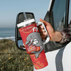 NRL Dolphins NAIDOC Week Tumbler With Handle Keep The Fire Burning Indigenous Art