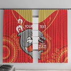Custom NRL Dolphins NAIDOC Week Window Curtain Keep The Fire Burning Indigenous Art