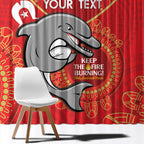 Custom NRL Dolphins NAIDOC Week Window Curtain Keep The Fire Burning Indigenous Art