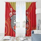 Custom NRL Dolphins NAIDOC Week Window Curtain Keep The Fire Burning Indigenous Art