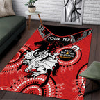 Custom NRL Dragons NAIDOC Week Area Rug Keep The Fire Burning Indigenous Art
