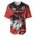 Custom NRL Dragons NAIDOC Week Baseball Jersey Keep The Fire Burning Indigenous Art