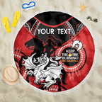 Custom NRL Dragons NAIDOC Week Beach Blanket Keep The Fire Burning Indigenous Art
