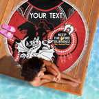 Custom NRL Dragons NAIDOC Week Beach Blanket Keep The Fire Burning Indigenous Art