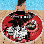 Custom NRL Dragons NAIDOC Week Beach Blanket Keep The Fire Burning Indigenous Art