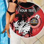 Custom NRL Dragons NAIDOC Week Beach Blanket Keep The Fire Burning Indigenous Art