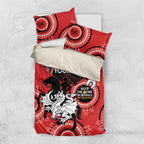 Custom NRL Dragons NAIDOC Week Bedding Set Keep The Fire Burning Indigenous Art