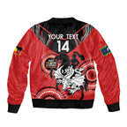 Custom NRL Dragons NAIDOC Week Bomber Jacket Keep The Fire Burning Indigenous Art