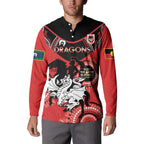 Custom NRL Dragons NAIDOC Week Button Sweatshirt Keep The Fire Burning Indigenous Art