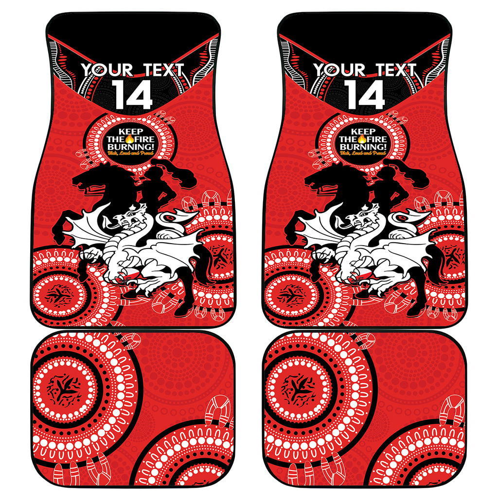 Custom NRL Dragons NAIDOC Week Car Mats Keep The Fire Burning Indigenous Art
