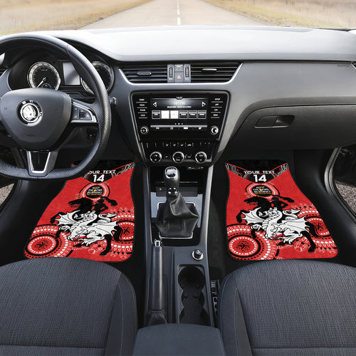 Custom NRL Dragons NAIDOC Week Car Mats Keep The Fire Burning Indigenous Art