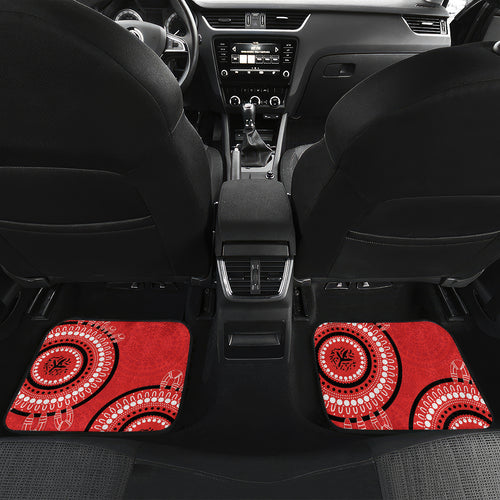 Custom NRL Dragons NAIDOC Week Car Mats Keep The Fire Burning Indigenous Art