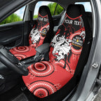 Custom NRL Dragons NAIDOC Week Car Seat Cover Keep The Fire Burning Indigenous Art