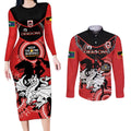 Custom NRL Dragons NAIDOC Week Couples Matching Long Sleeve Bodycon Dress and Long Sleeve Button Shirt Keep The Fire Burning Indigenous Art