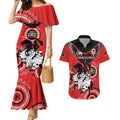 Custom NRL Dragons NAIDOC Week Couples Matching Mermaid Dress and Hawaiian Shirt Keep The Fire Burning Indigenous Art