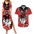 Custom NRL Dragons NAIDOC Week Couples Matching Summer Maxi Dress and Hawaiian Shirt Keep The Fire Burning Indigenous Art
