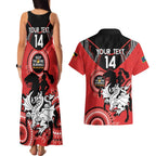 Custom NRL Dragons NAIDOC Week Couples Matching Tank Maxi Dress and Hawaiian Shirt Keep The Fire Burning Indigenous Art