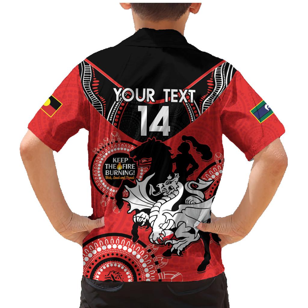 Custom NRL Dragons NAIDOC Week Family Matching Mermaid Dress and Hawaiian Shirt Keep The Fire Burning Indigenous Art