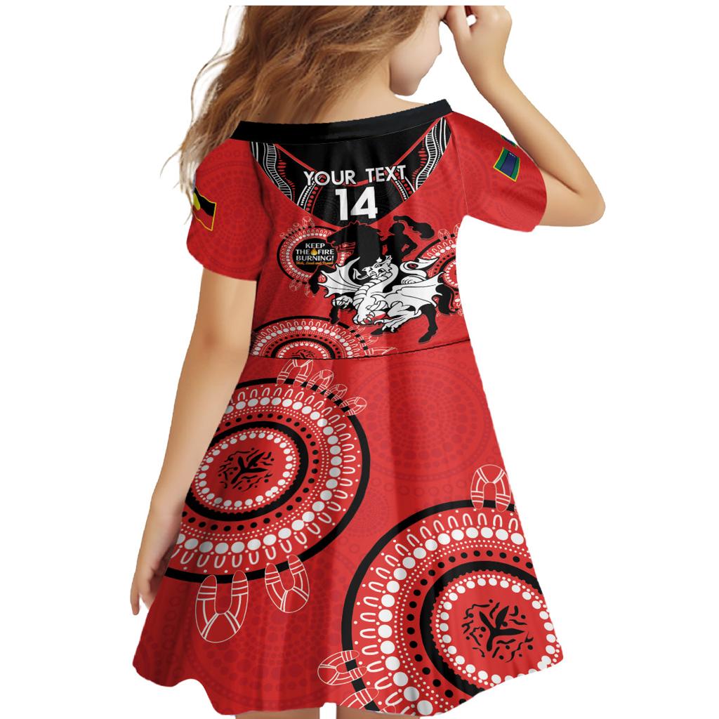 Custom NRL Dragons NAIDOC Week Family Matching Mermaid Dress and Hawaiian Shirt Keep The Fire Burning Indigenous Art