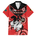 Custom NRL Dragons NAIDOC Week Family Matching Mermaid Dress and Hawaiian Shirt Keep The Fire Burning Indigenous Art