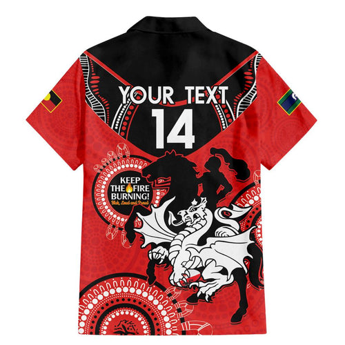 Custom NRL Dragons NAIDOC Week Family Matching Mermaid Dress and Hawaiian Shirt Keep The Fire Burning Indigenous Art