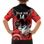 Custom NRL Dragons NAIDOC Week Family Matching Off The Shoulder Long Sleeve Dress and Hawaiian Shirt Keep The Fire Burning Indigenous Art